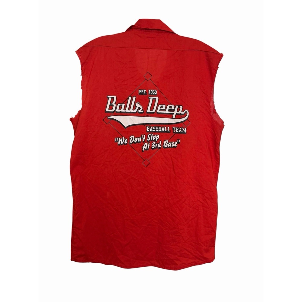 Spirit Halloween Balls Deep Baseball Team Shirt Adult Costume Sz Medium NNN14-1
